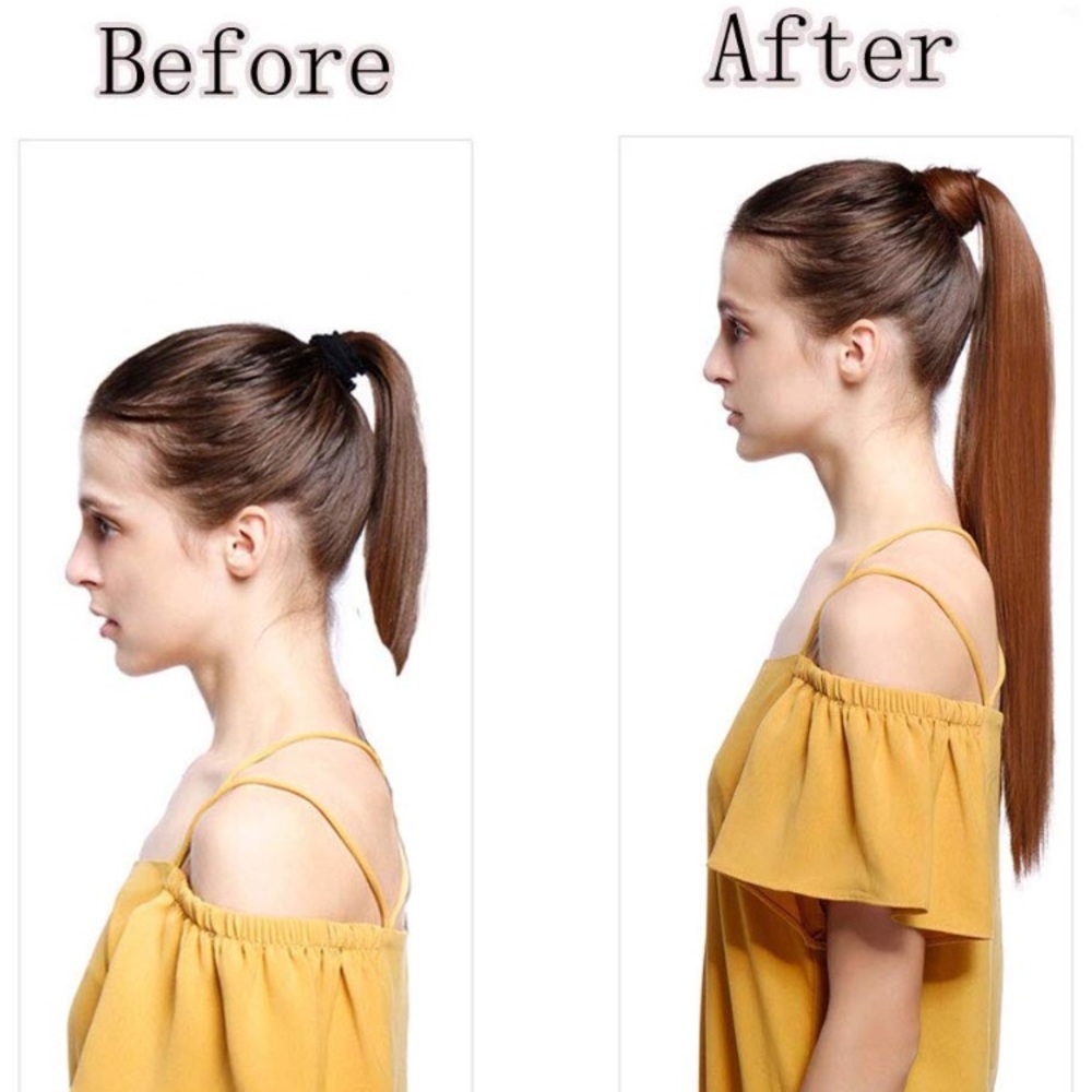 16” Wrap Around Human Hair Ponytail Extensions - Picture 3 of 8